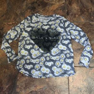 Mudd girls floral long sleeve top